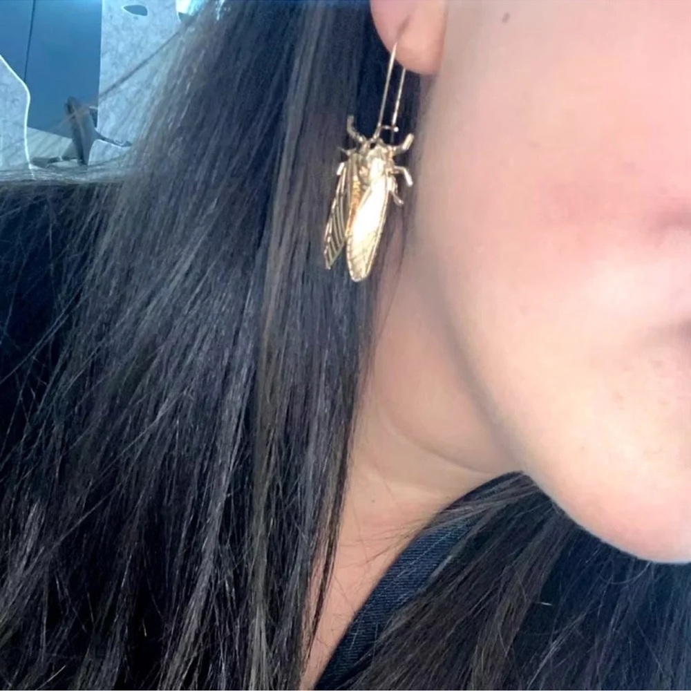 Vintage Egyptian Big Beetle Insect Bugs Earrings - Picture 13 of 16